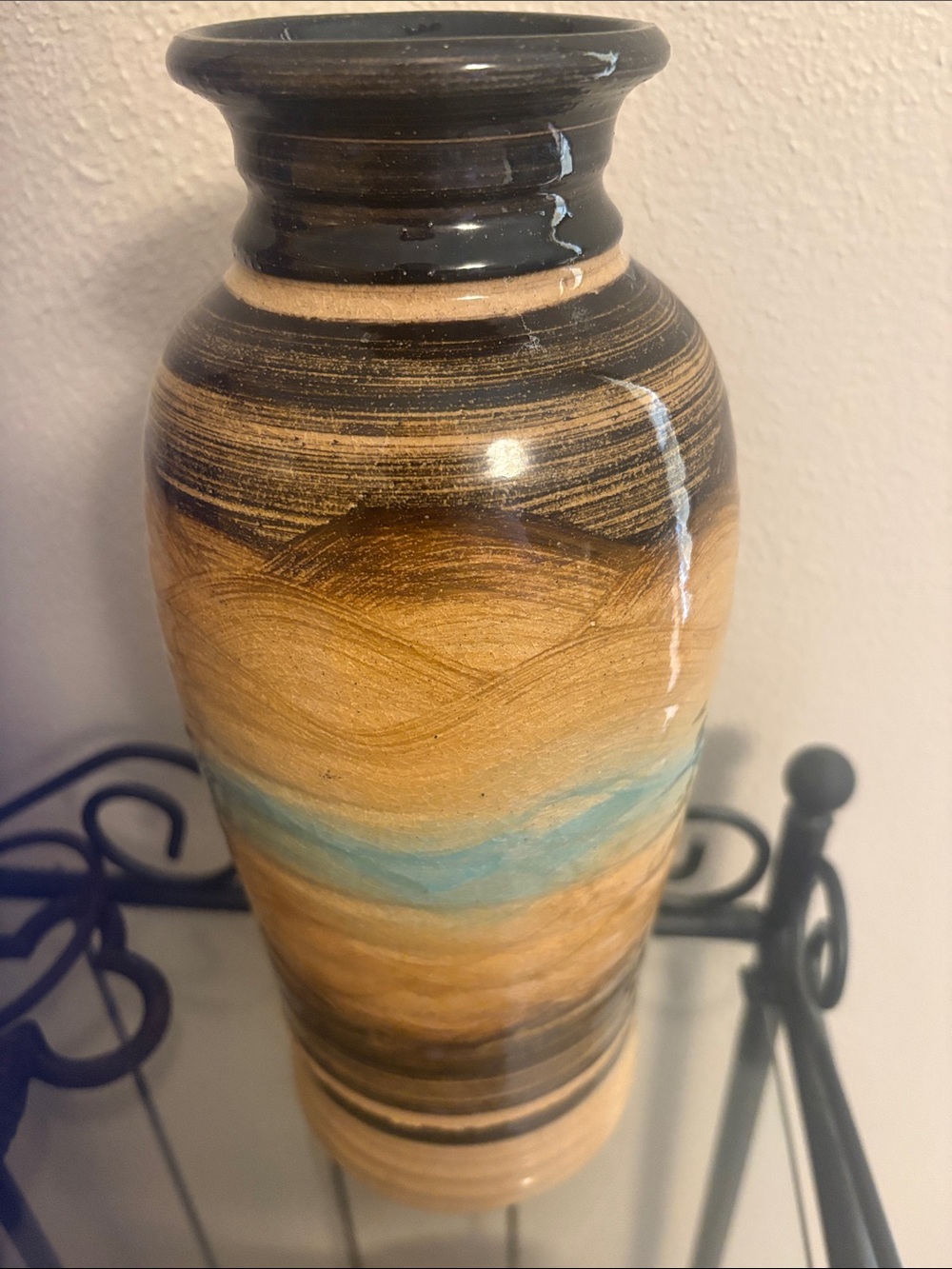 Artist signed ceramic vase